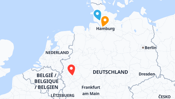 Map of company locations