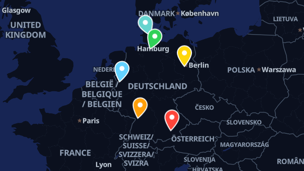 Map of company locations