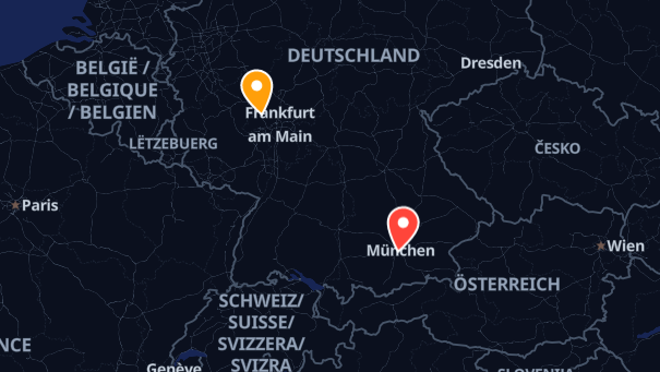Map of company locations