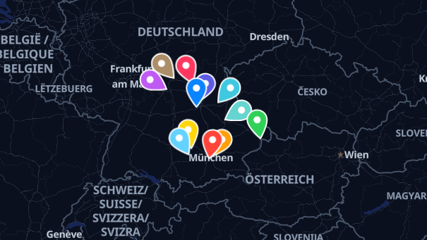 Map of company locations
