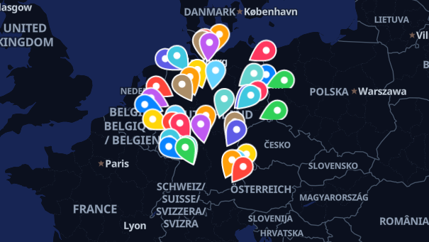 Map of company locations