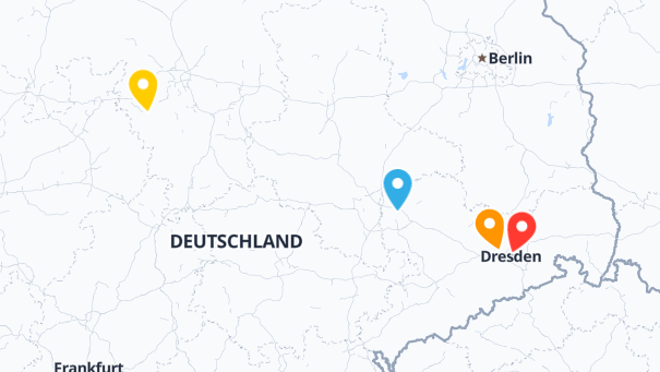 Map of company locations
