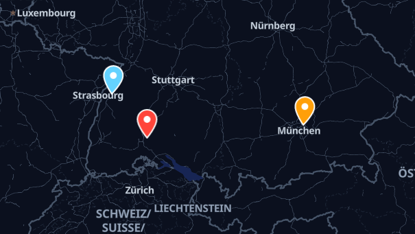Map of company locations