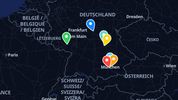 Map of company locations