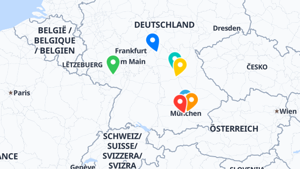 Map of company locations