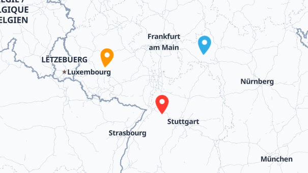 Map of company locations