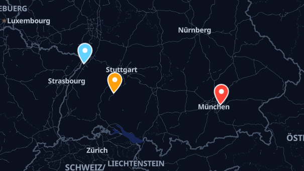 Map of company locations