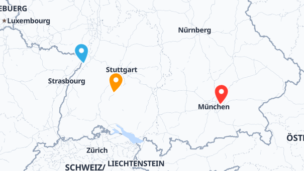 Map of company locations
