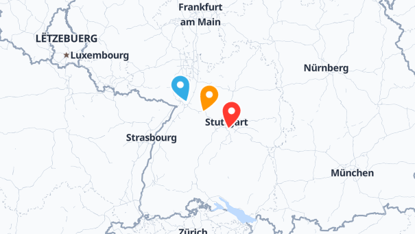 Map of company locations