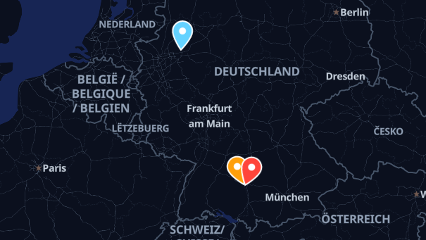 Map of company locations