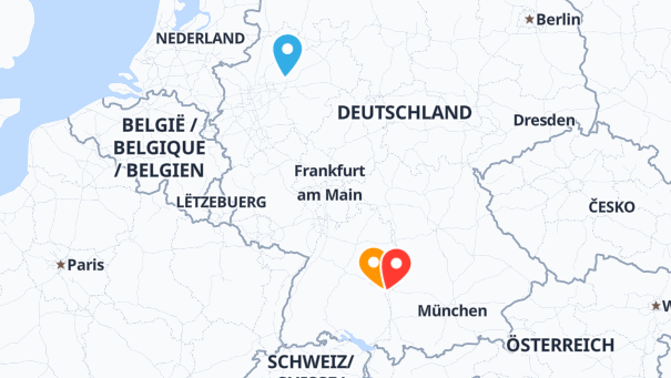 Map of company locations