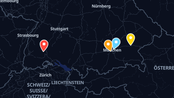 Map of company locations