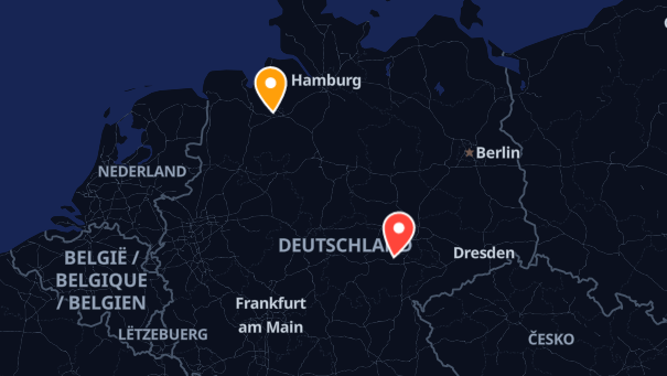 Map of company locations