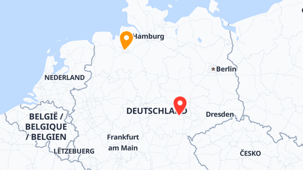 Map of company locations