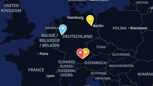 Map of company locations