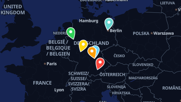 Map of company locations