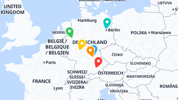 Map of company locations