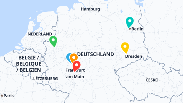 Map of company locations