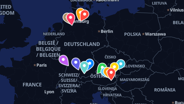 Map of company locations