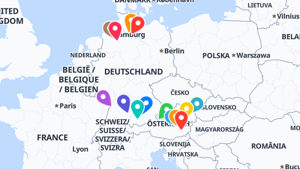 Map of company locations