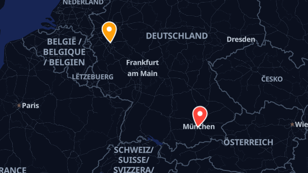 Map of company locations