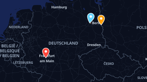 Map of company locations