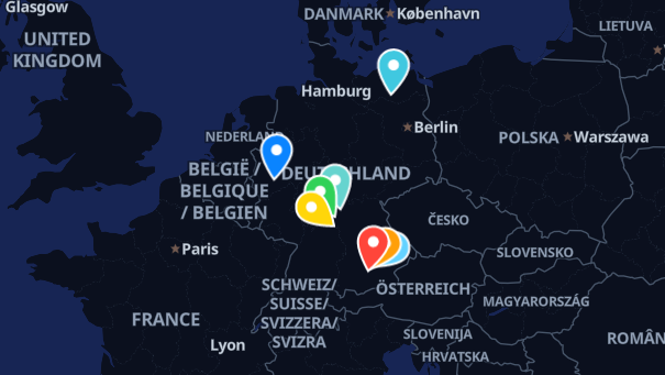 Map of company locations