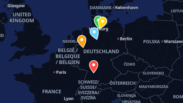 Map of company locations