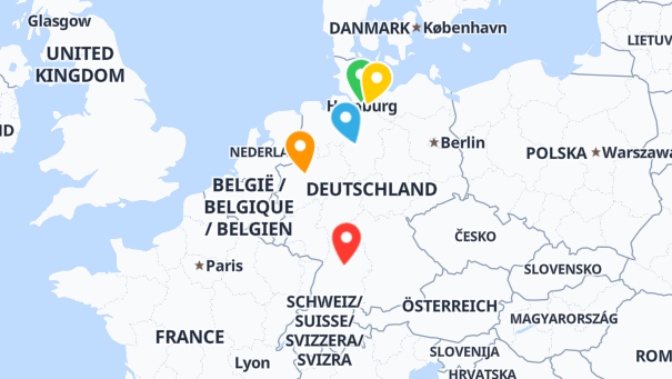 Map of company locations