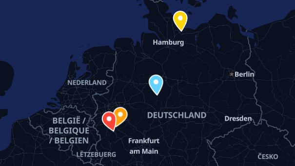 Map of company locations