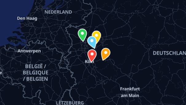 Map of company locations