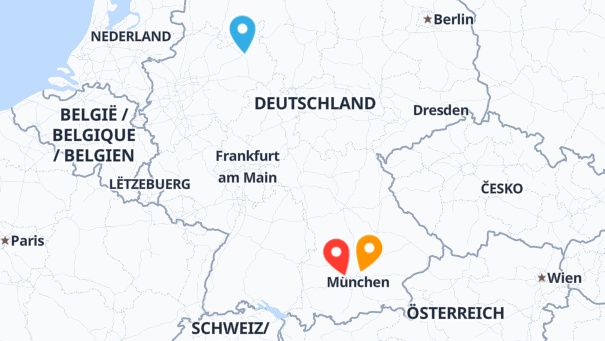 Map of company locations