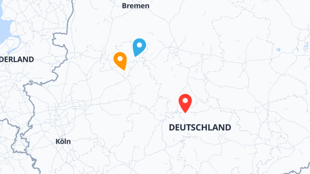 Map of company locations