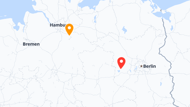 Map of company locations