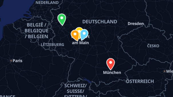 Map of company locations