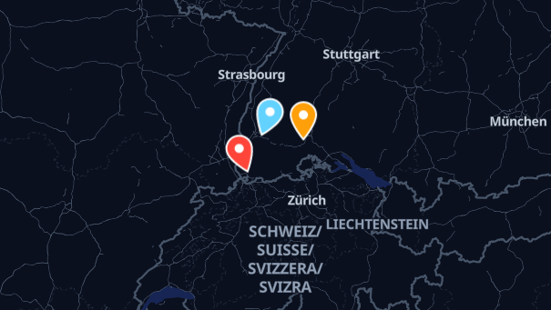 Map of company locations