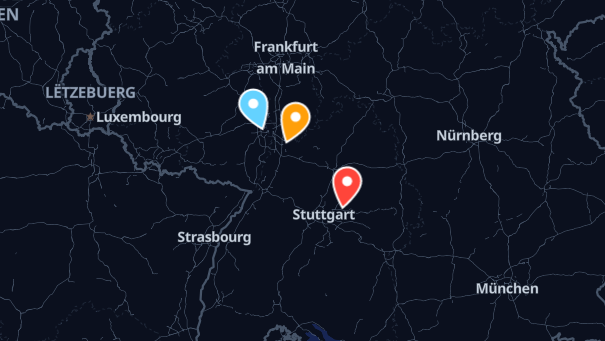 Map of company locations