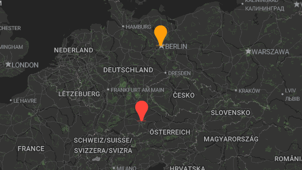 Map of company locations