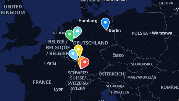 Map of company locations