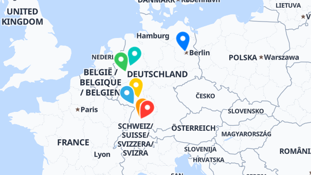 Map of company locations