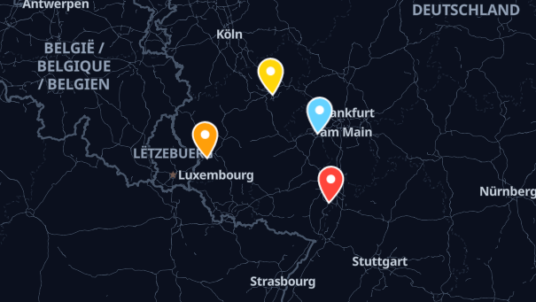 Map of company locations