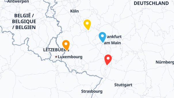 Map of company locations