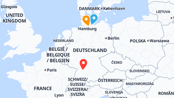 Map of company locations