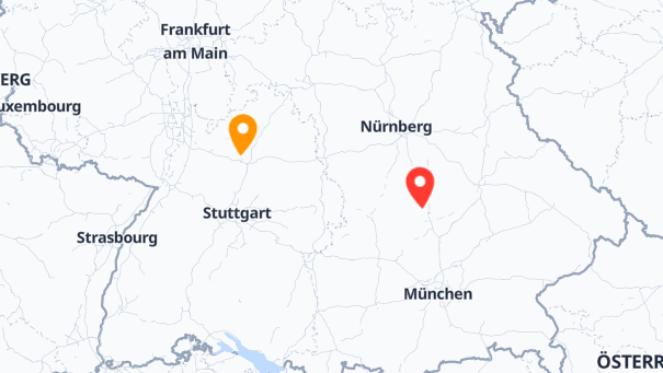 Map of company locations