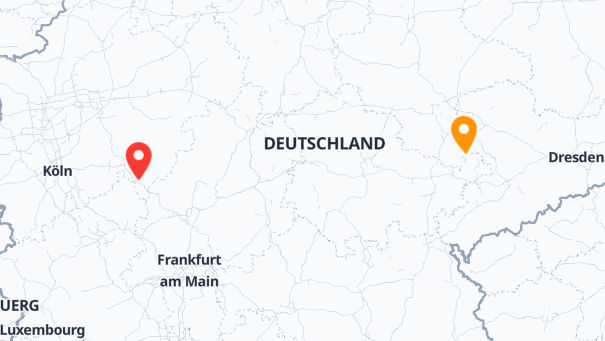 Map of company locations