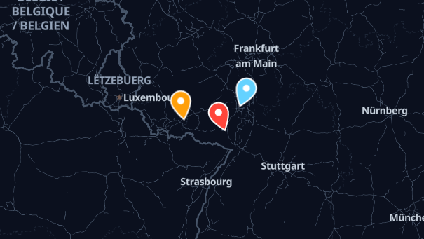 Map of company locations