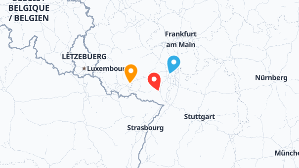 Map of company locations