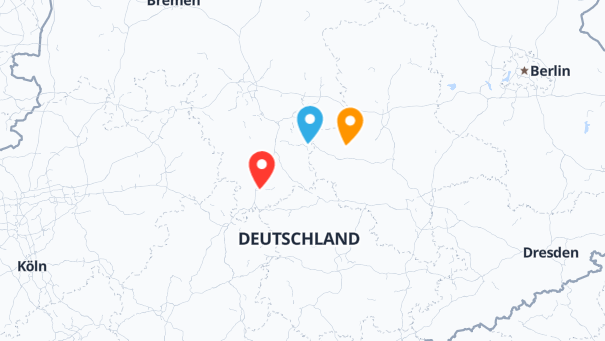 Map of company locations