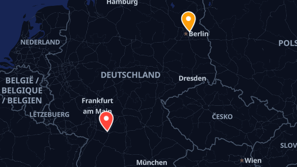 Map of company locations