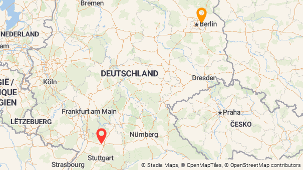 Map of company locations